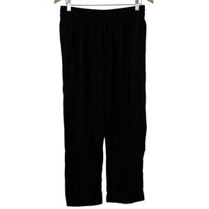 Women's Old Navy Linen High Rise Straight Pants Summer Breathable Black - Medium